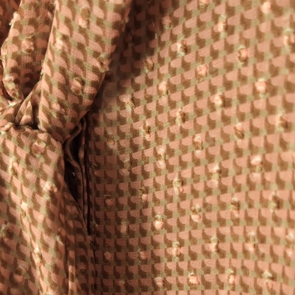 Adrianna Papell | Pink Patterned Textured Sheer Tunic Long Sleeve Top Size XL 1X - Picture 6 of 11